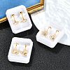 Heart Crystal Rhinestone Ear Fake Plugs EJEW-H105-21G-C-3