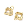 Brass Micro Pave Cubic Zirconia Pendants KK-I379-15G-01-2