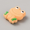 Frog Food Grade Eco-Friendly Silicone Focal Beads SIL-WH0006-29G-2