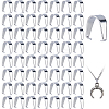 100Pcs 201 Stainless Steel Snap on Bails STAS-DC0017-35-1