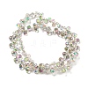 Electroplate Transparent Glass Beads Strands X-EGLA-P052-01A-FR01-2