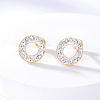 Elegant Round Circle Brass Stud Earrings NB2152-2