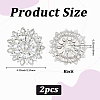 2Pcs Glass Hotfix Rhinestone DIY-GF0013-36B-2