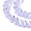 Electroplate Transparent Glass Beads Strands EGLA-Q139-01A-A23-3