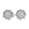 Brass Micro Pave Cubic Zirconia Beads Caps LS-KK-B087-16B-P-1