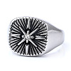 316 Stainless Steel with Cubic Zirconia Finger Rings for Men FS-WGEFB28-01-3
