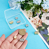 8Pcs 4 Styles Brass Slide Lock Clasps KK-PH0014-83-3