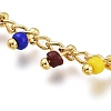 Brass Handmade Glass Beaded   Necklaces NJEW-JN03135-02-2