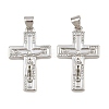 Easter Brass Micro Pave Clear Cubic Zirconia Pendants CU-CBADC6C-09P-02-1