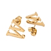 Ion Plating(IP) 304 Stainless Steel Stud Earrings FIND-Q103-01W-G-2