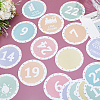 36Pcs 36 Styles Flat Round Paper Blank Label Stickers DIY-WH0308-853A-4