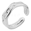 Minimalist Serpent Stainless Steel Ring Open Cuff Rings for Women ZX5128-1-1