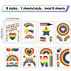 8 Sheets 8 Styles PVC Waterproof Wall Stickers DIY-WH0345-056-2
