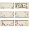 CutHollow 6Pcs 6 Styles Plywood Wooden Envelope Greeting Cards for Birthday Gift CON-CL0001-03-1