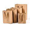10Pcs 5 Sizes Kraft Paper Gift Shopping Bags Set AJEW-T013-11-1