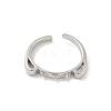 Brass Open Cuff Ring Settings KK-G518-06P-01-2