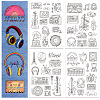 4 Sheets 11.6x8.2 Inch Stick and Stitch Embroidery Patterns DIY-WH0455-132-1