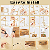 3-Tier Iron T Bar Jewelry Dispaly Tower Stands with 3 Wooden Drawers ODIS-WH0038-322-3