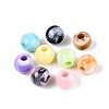 Two Tone Opaque Acrylic European Beads OACR-Q200-03-2
