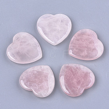 Natural Rose Quartz Heart Love Stone G-T125-06B