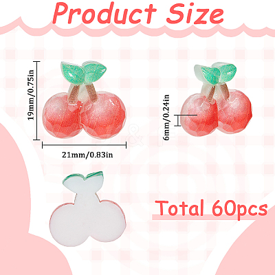 60Pcs Opaque Resin Cabochons DIY-SC0028-30B-1