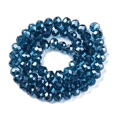 Electroplate Glass Beads Strands X-EGLA-A044-T8mm-A27-1