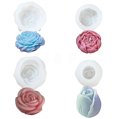 4Pcs 4 Styles DIY Candle Silicone Molds SIMO-FS0001-03-1