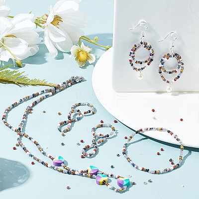 300G 15 Style Glass Seed Beads SEED-NB0001-38-1