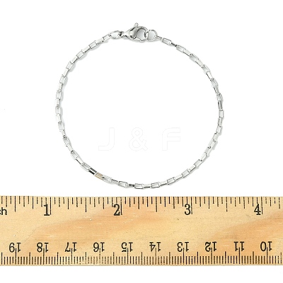 3Pcs 3 Style 316 Surgical Stainless Steel Box & Venetian Chain Bracelets Set with Corss Charms BJEW-FS0001-07-1
