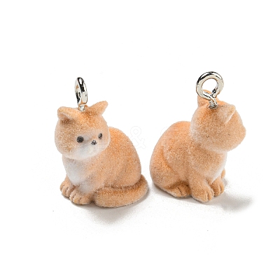 Flocky Acrylic Pendants FIND-A044-01E-1