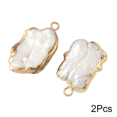 2Pcs Baroque Natural Keshi Pearl Pendants PEAR-YW0001-11-1