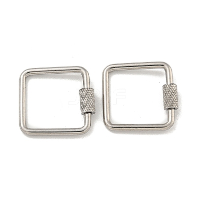 Non-Tarnish 304 Stainless Steel Screw Carabiner Lock Charms LS-STAS-C092-04A-P-1