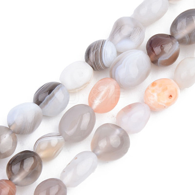 Natural Botswana Agate Beads Strands G-S359-156-1