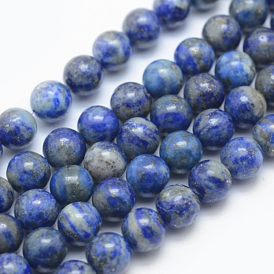 Natural Lapis Lazuli Beads Strands G-E489-01-8mm-1