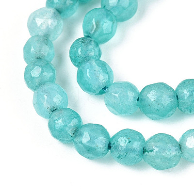 Dyed Natural White Jade Beads Strands G-T139-4mm-60-15-1