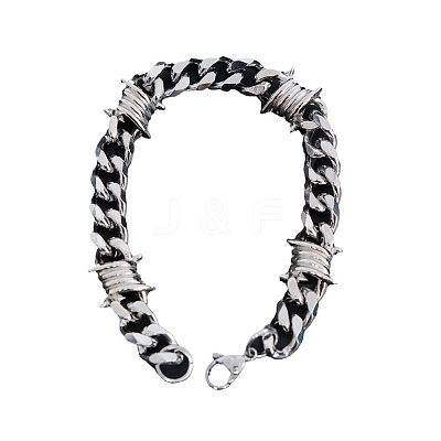 Hip-hop 304 Stainless Steel  Cuban Link Chains Bracelets for Men Women FS-WGE9529-01-1