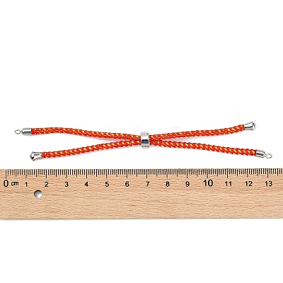 Adjustable Nylon Cord Slider Bracelet Making MAK-F026-A-P-1