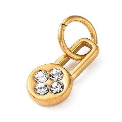 304 Stainless Steel Rhinestone Pendants RB-CBA324D-01G-08-1