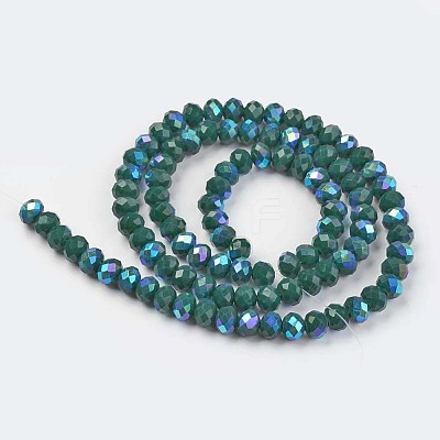 Electroplate Opaque Solid Color Glass Beads Strands EGLA-A044-P2mm-L12-1