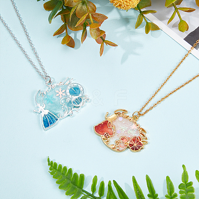 24Pcs 12 Style Alloy Open Back Bezel Pendants FIND-OC0001-44-1