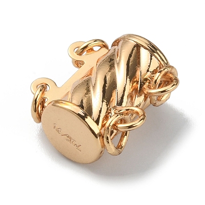 2-Strand 4-Hole Brass Box Clasps KK-WH0058-05A-G-1