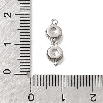 Brass Pave Cubic Zirconia Connector Charms KK-N289-26P-05-1