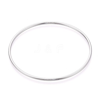 304 Stainless Steel Plain Bangles For Women BJEW-N033-02P-1