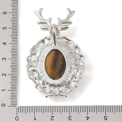 Natural Tiger Eye Pendants G-A226-02P-02-1