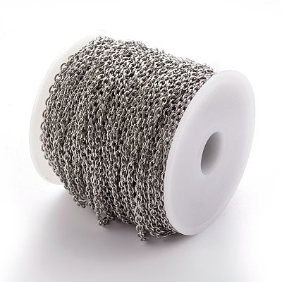 Tarnish Resistant 304 Stainless Steel Cable Chains CHS-R003-1.0mm-1