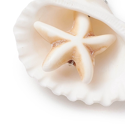 Summer Beach Natural Shell Pendants PALLOY-JF02649-01-1
