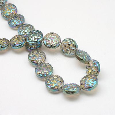 Electroplate Glass Beads Strands EGLA-Q063-04-1