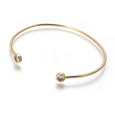 Brass Cuff Bangles BJEW-P245-04-1