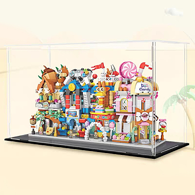 Transparent Plastic Minifigure Display Cases ODIS-WH0029-72C-1