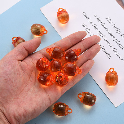 Autumn Theme Transparent Acrylic Pendants TACR-T024-04B-921-1